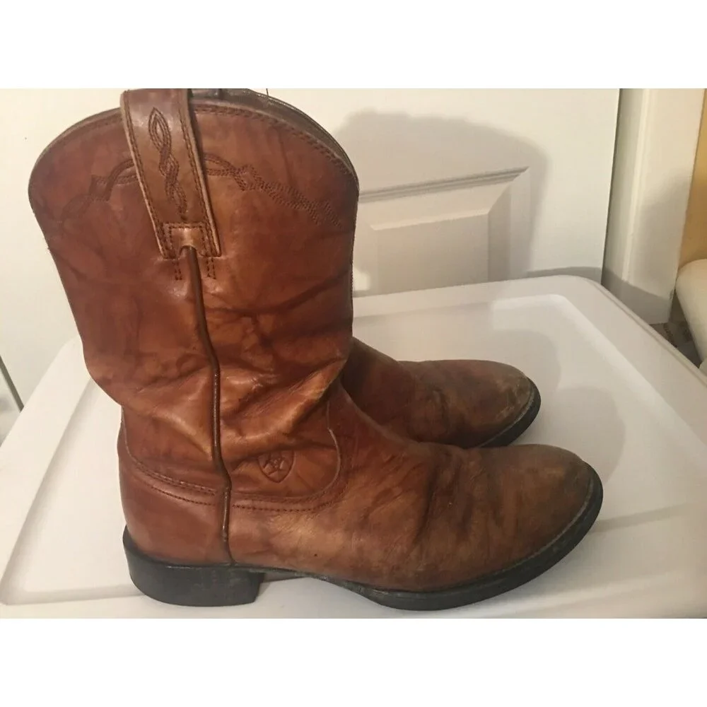 Ariat Brown Leather Boots Men’s Sz 8 D‎ Style No 35503